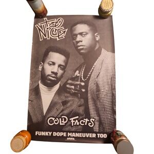 Too Nice Cold Facts Vintage 1988 Promo Album Poster 24x36 Arista Records Hip Hop